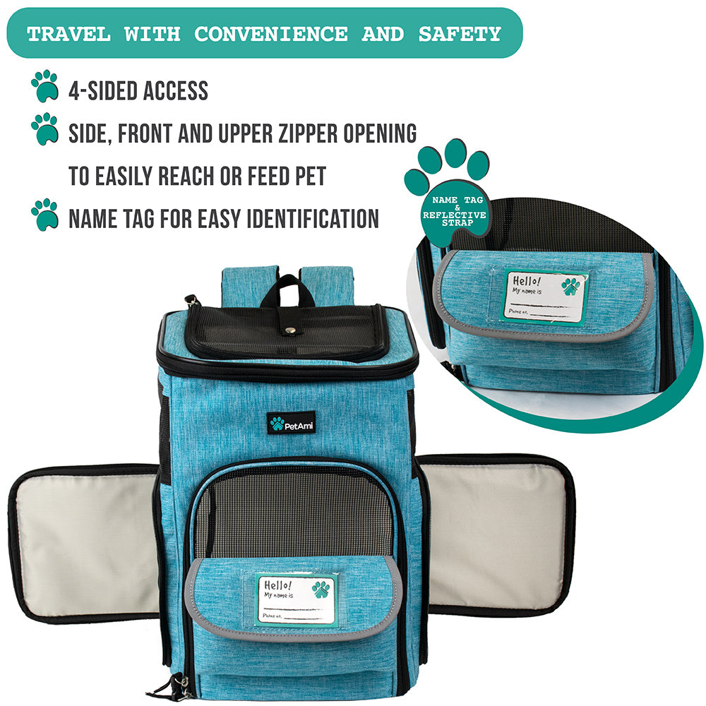 Premium 4 Way Entry Pet Carrier Backpack