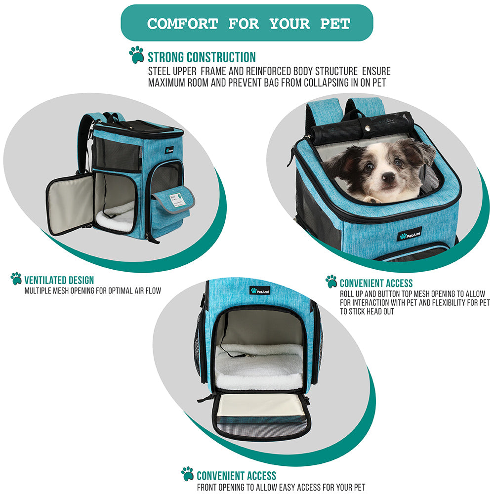 Premium 4 Way Entry Pet Carrier Backpack