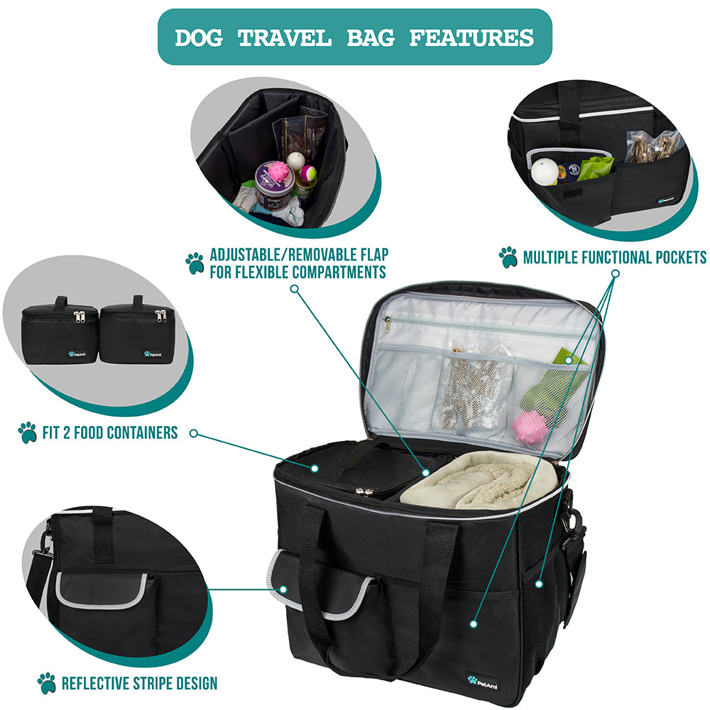 Deluxe Pet Travel Set Organizer Tote Bag