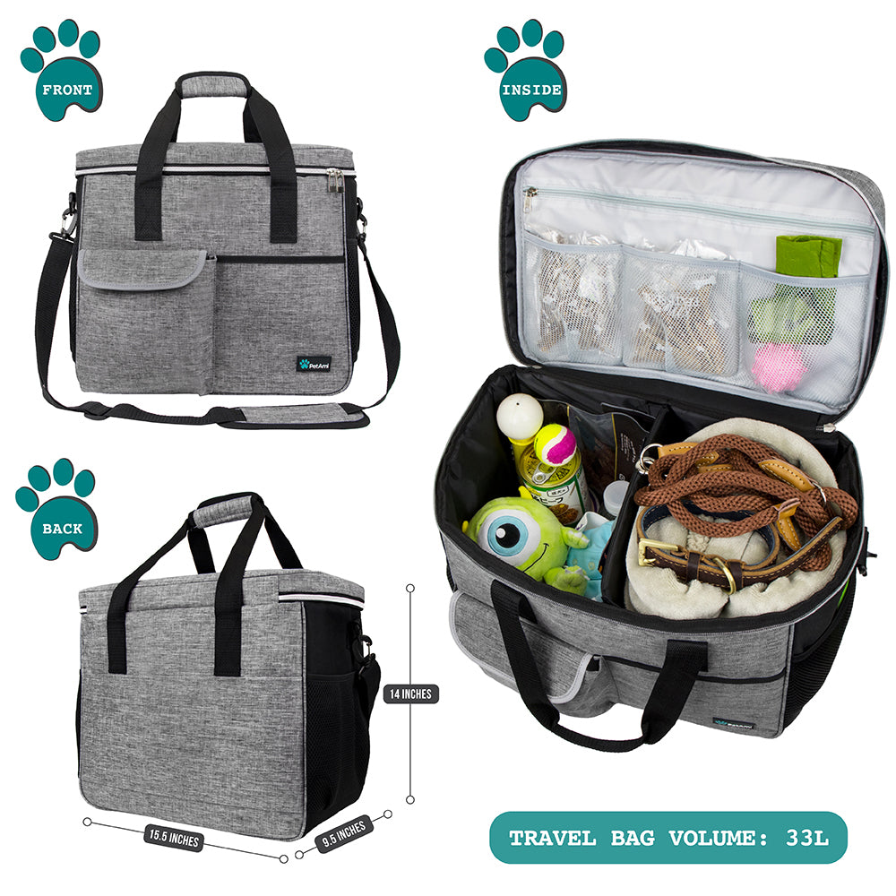 Deluxe Pet Travel Set Organizer Tote Bag