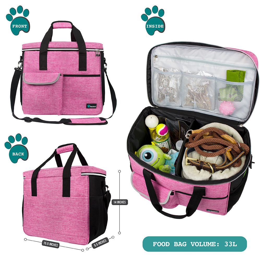 Deluxe Pet Travel Set Organizer Tote Bag