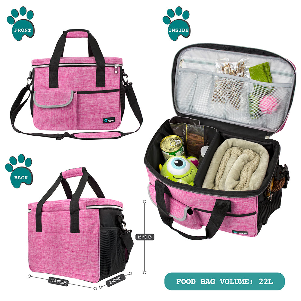 Deluxe Pet Travel Set Organizer Tote Bag