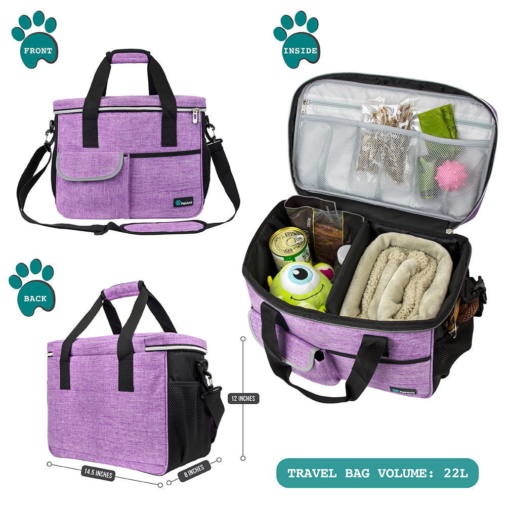 Deluxe Pet Travel Set Organizer Tote Bag