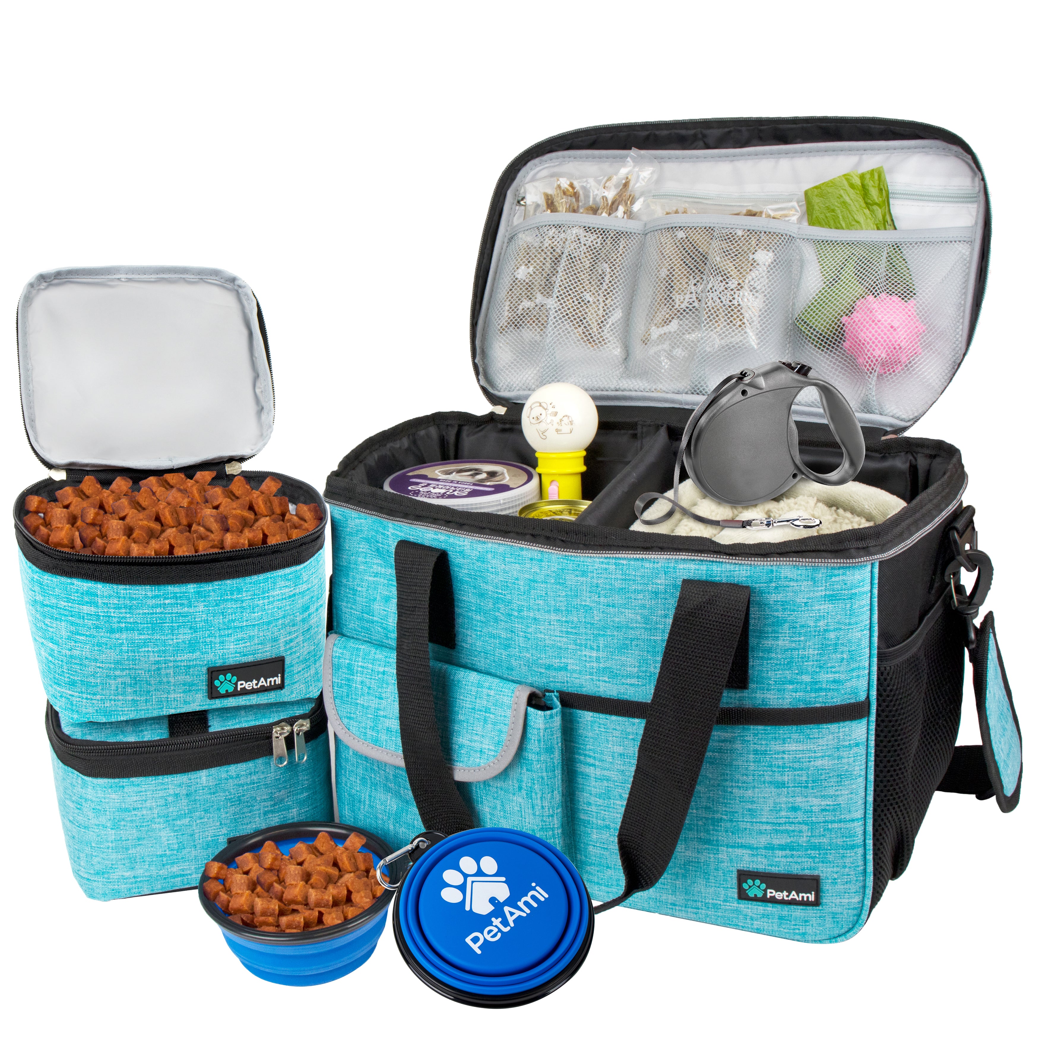 Deluxe Pet Travel Set Organizer Tote Bag