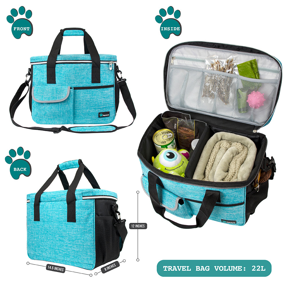 Deluxe Pet Travel Set Organizer Tote Bag