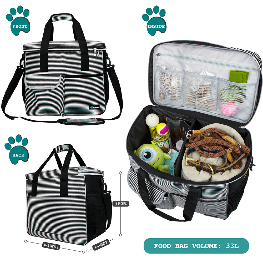 Deluxe Pet Travel Set Organizer Tote Bag