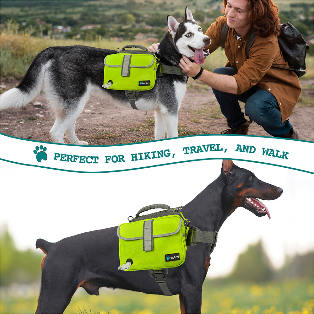 Classic Dog Harness Saddle Bag Backpack