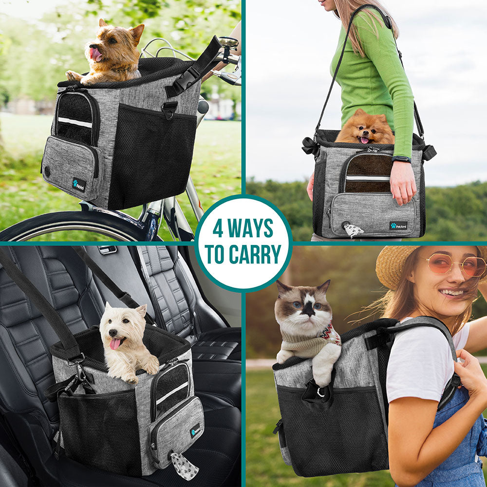 Multi-Carry Bike Basket Pet Carrier