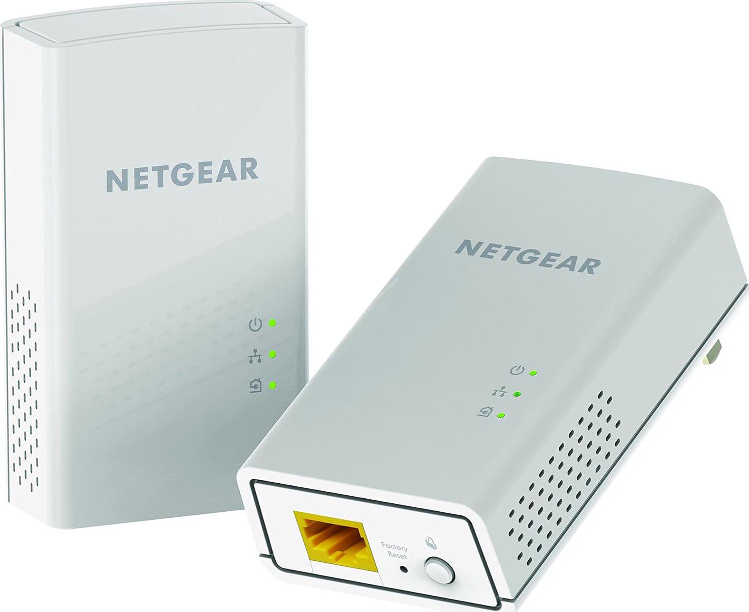 NETGEAR Powerline adapter Kit, 1200 Mbps Wall-plug, 1.2 Gigabit Ethernet Ports (PL1200-100PAS)