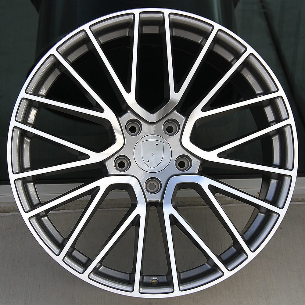 Porsche Wheels 5351 21x10 5x130 Gunmetal Machined Face fit Cayenne S GTS Turbo