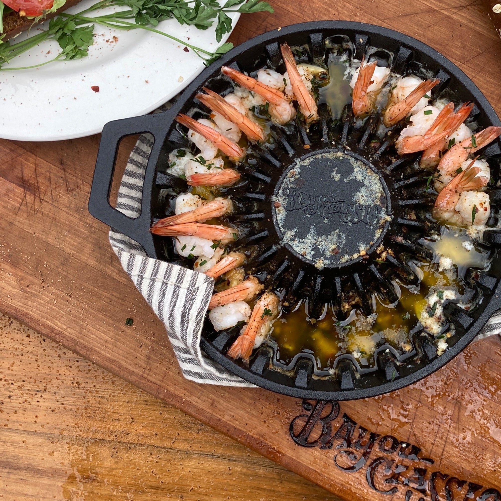 Cast Iron Shrimp Pan