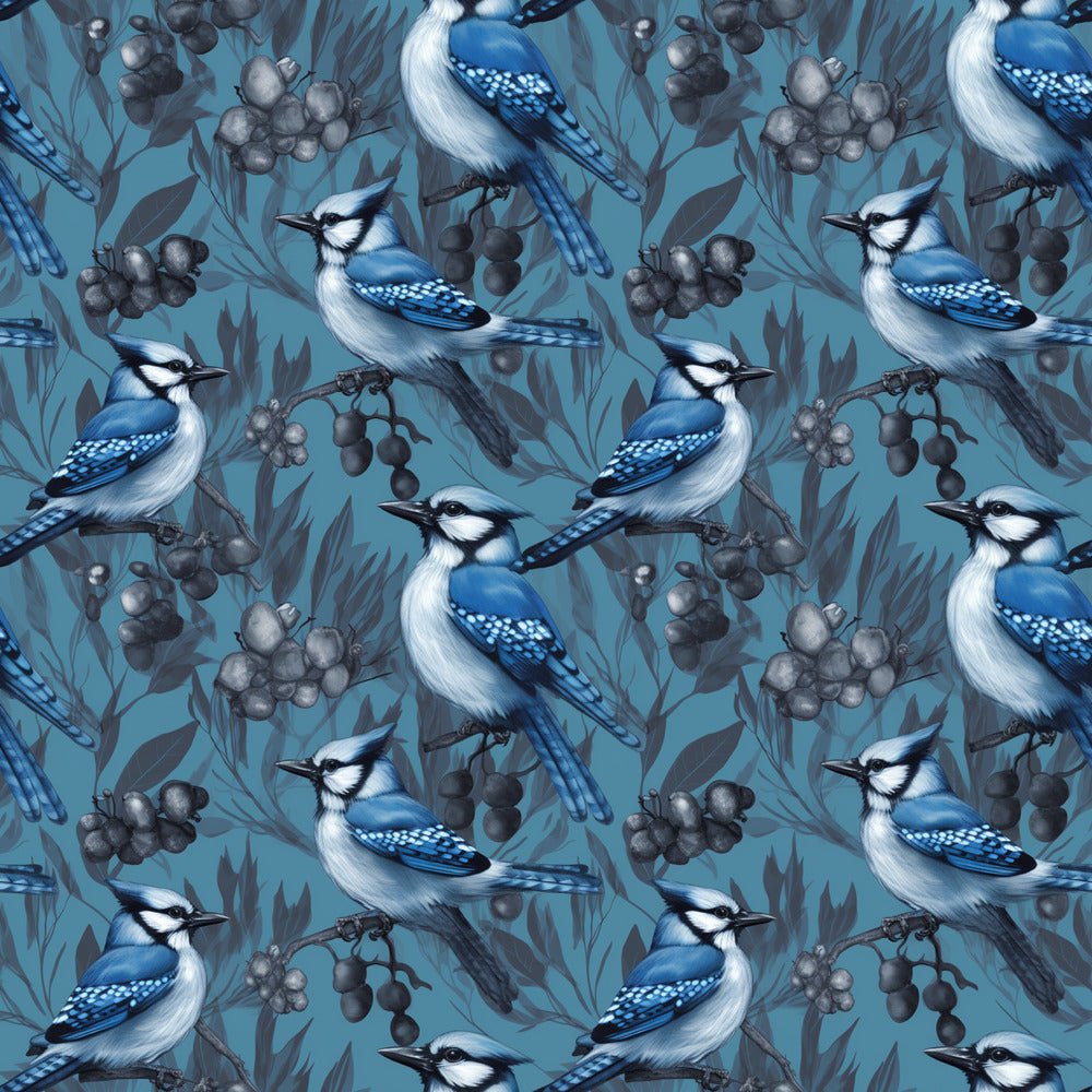 Blue Birds Pattern 5 Fabric