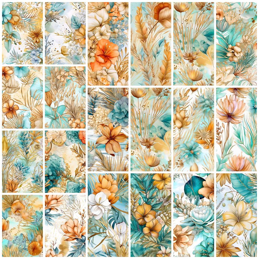 Boho Beach Botanical Fat Quarter Bundle - 20 Pieces