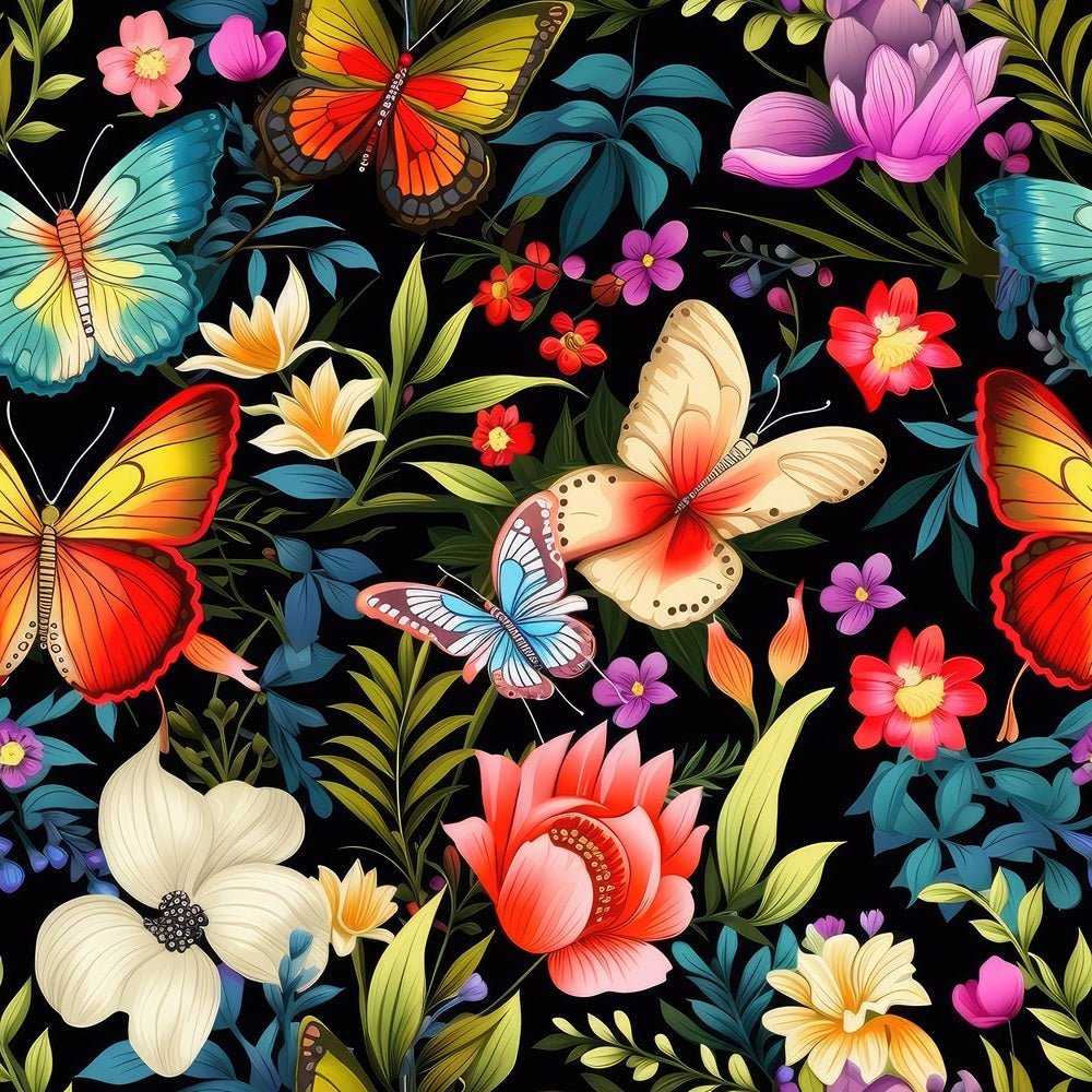Butterflies & Blooms Pattern 8 Fabric