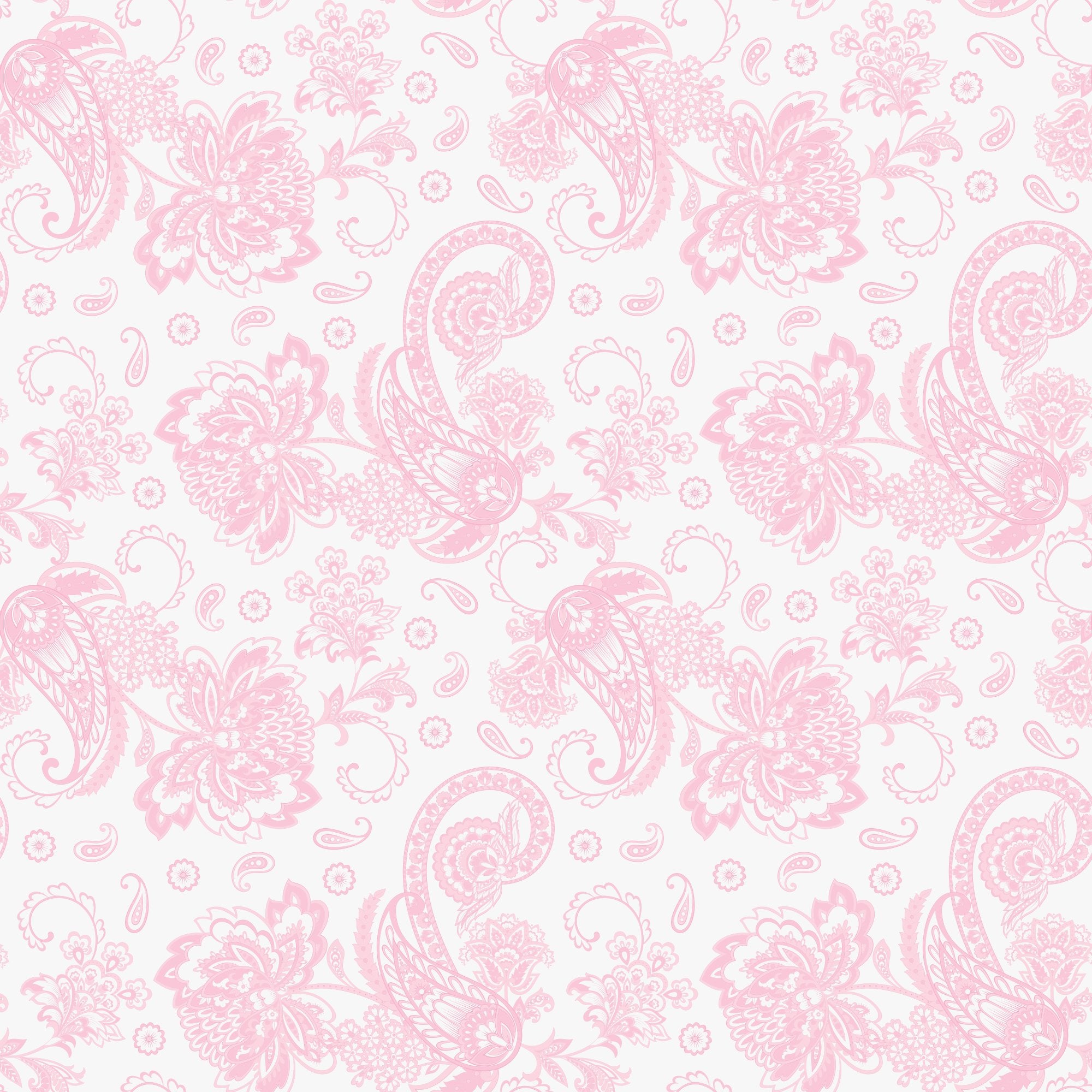 Elegant Paisleys Fabric - Cupid Pink