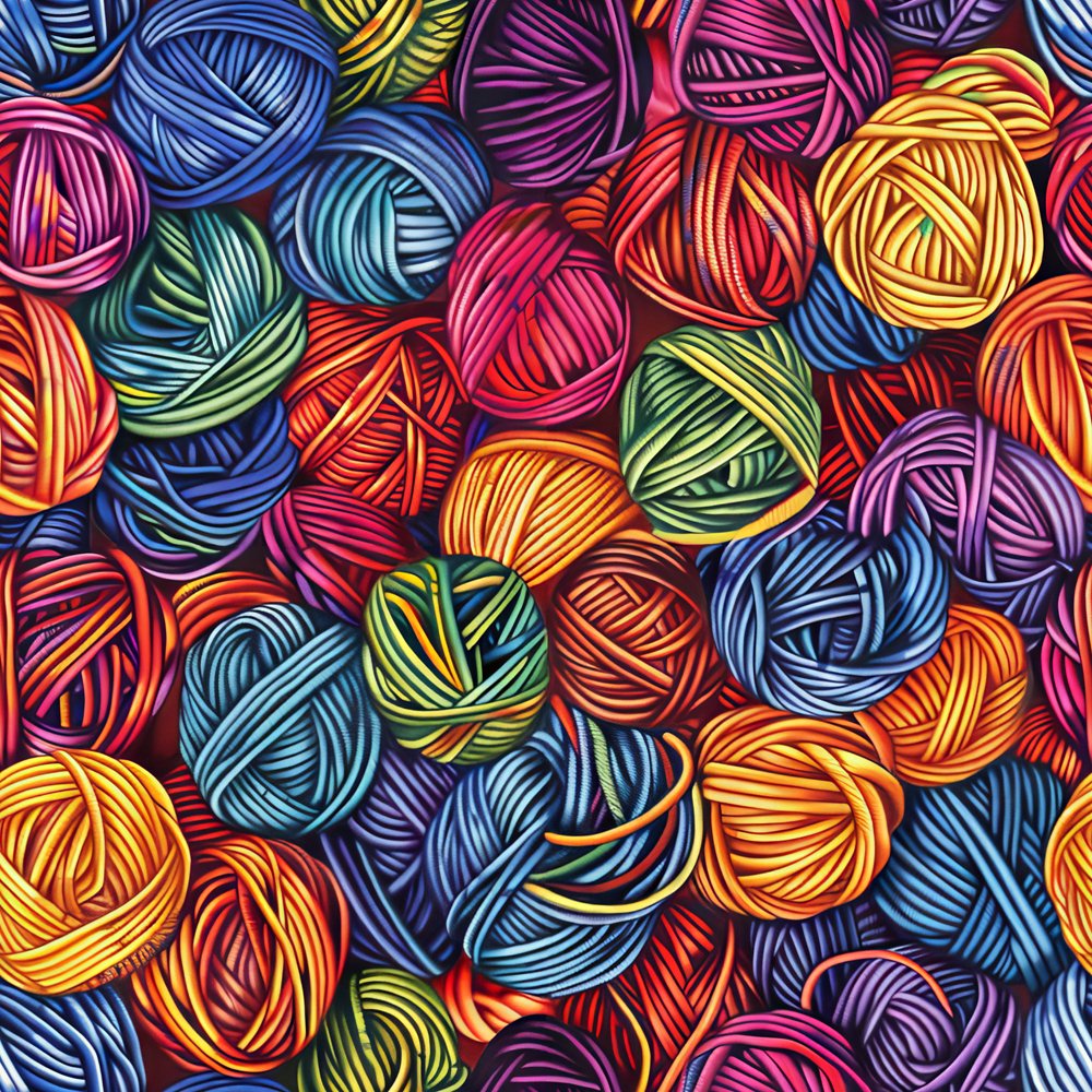 Packed Balls of Yarn Fabric