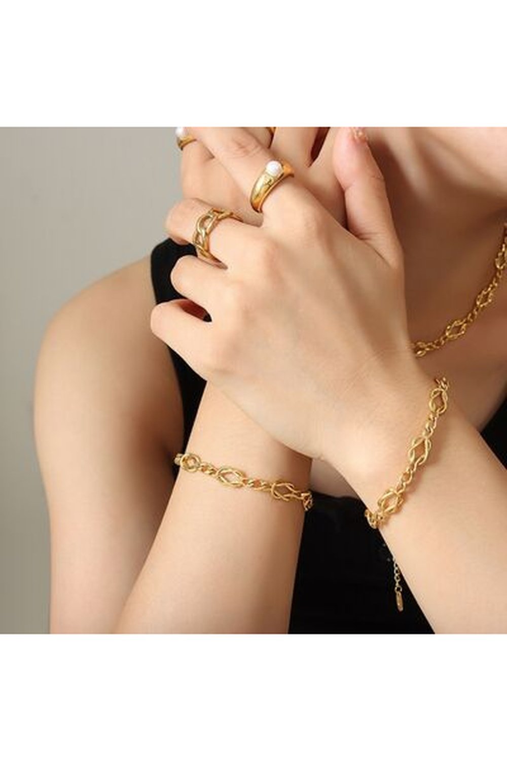 18K Gold-Plated Titanium Steel Bracelet