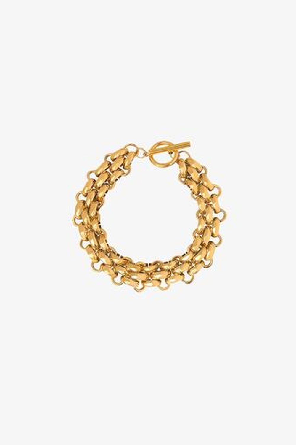 Gold-Plated Toggle Clasp Bracelet