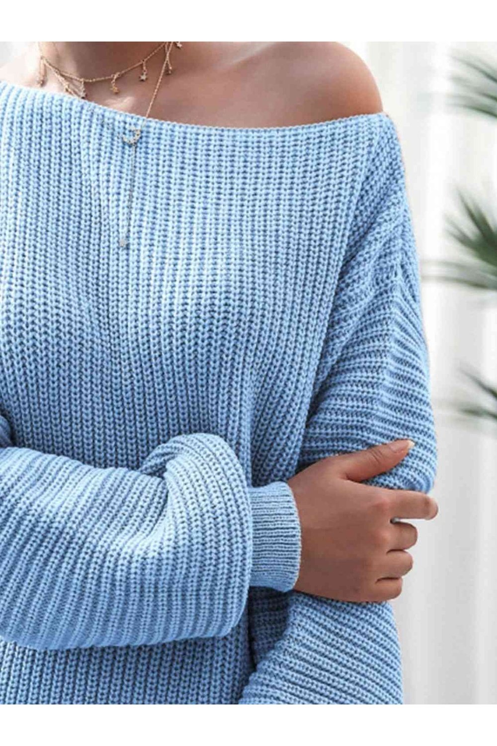Rib-Knit Mini Sweater Dress