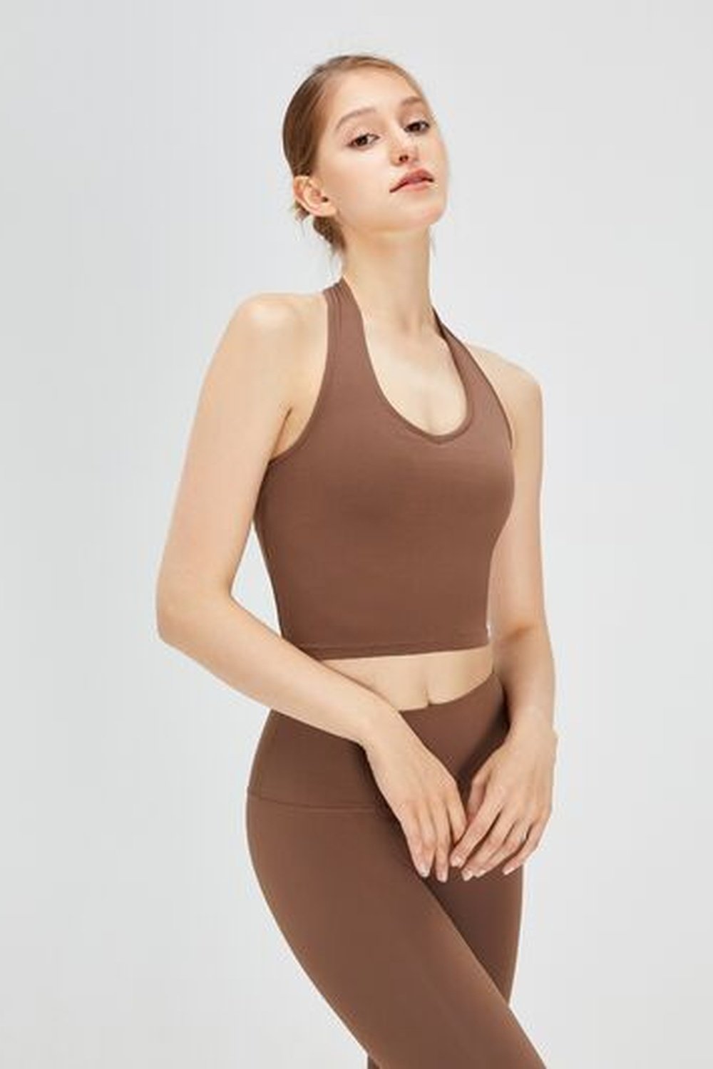 Backless Halter Neck Active Tank