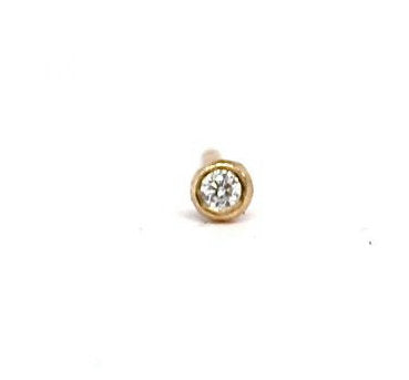 Single Tiny Diamond Stud Earring by JLaurynDesign 14k Gold Diamond Earring Diamond Studs, Cartilage Earring