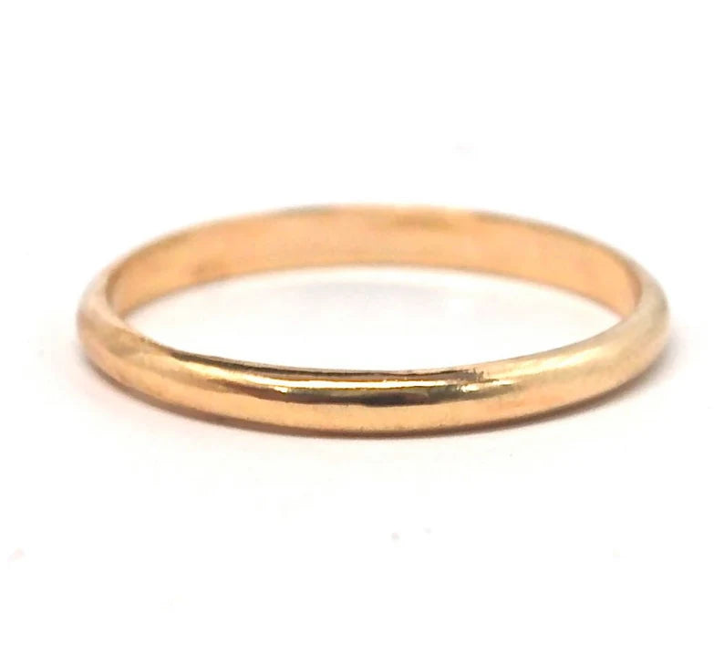 Wedding Band 14K Solid Yellow Gold Wedding Band Stackable Band Engagement Ring Rose Gold White Gold 18K Made to Order Handmade Wedding