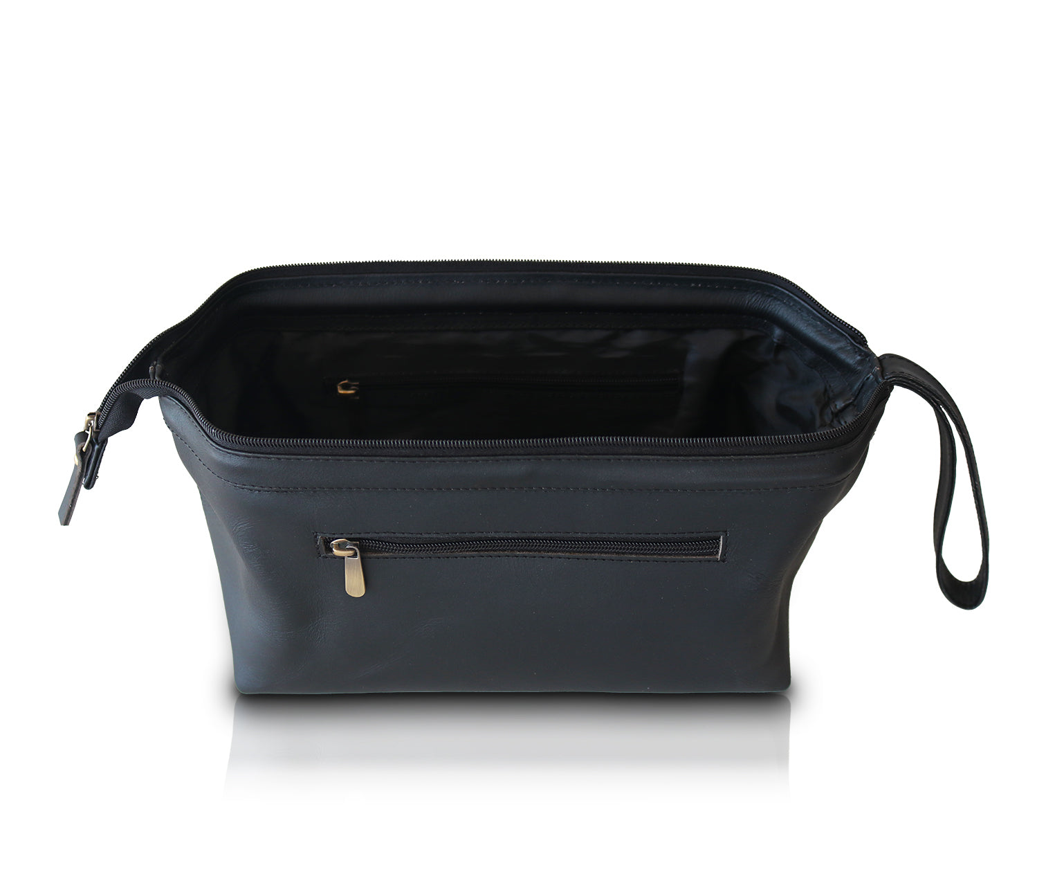 Leather Makeup Bag | Black