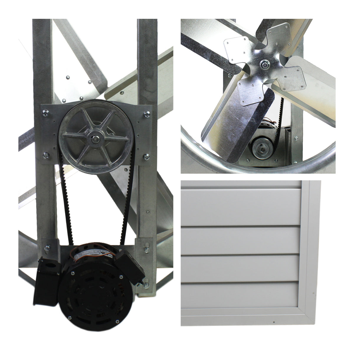 Cool attic 24 In. 2-Speed Belt Drive Whole House Fan with Shutter, 3,092 CFM