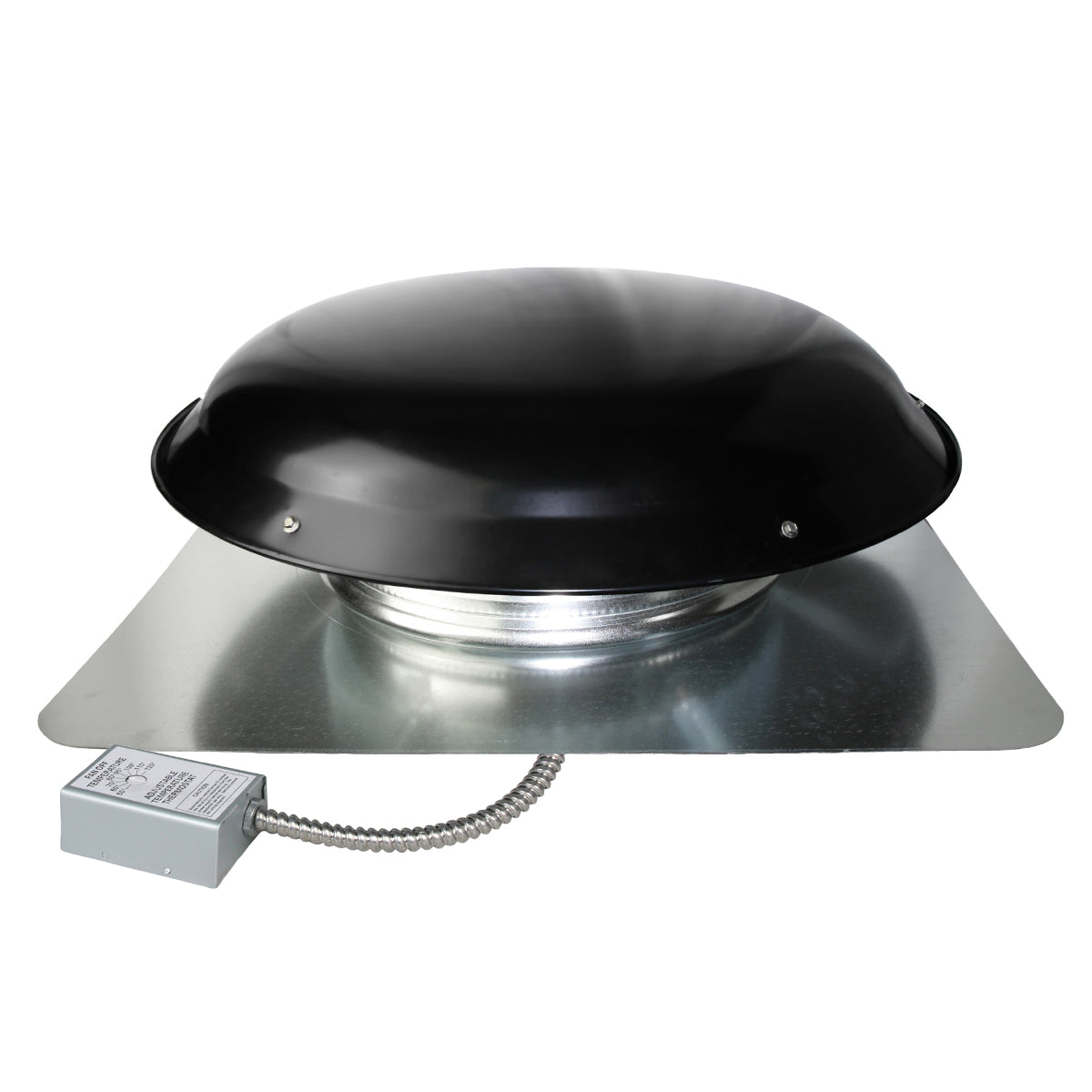 Galvanized Steel Dome for Roof Mount Power Attic Ventilators in Black