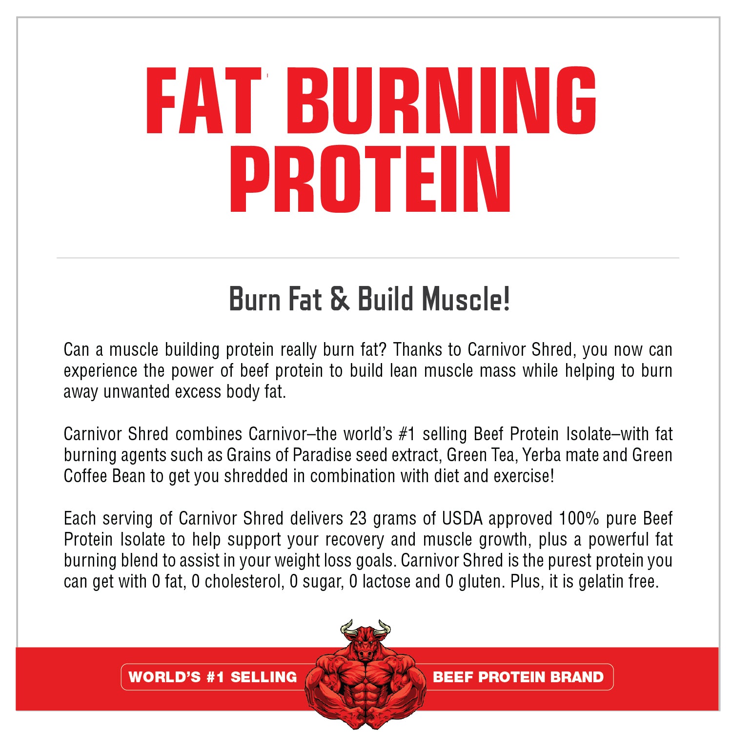 Gen Iron: Carnivor Shred - 100% Beef Protein + Fat Burn
