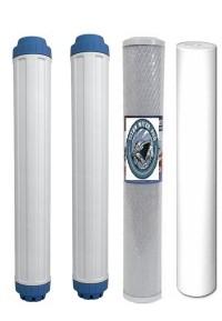 4 PC Replacement Water Filters - 1 Sediment,1 Carbon Block, 2 DI Filters 20