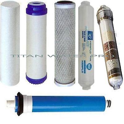 REVERSE OSMOSIS WATER FILTERS/MEMBRANE 6 PC Set-ALKALINE IONIZER NEG ORP-50 GPD