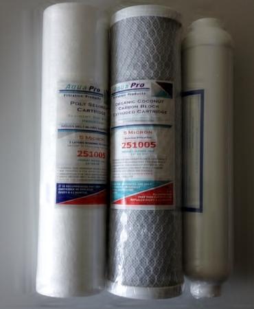 3 Replacement Filter Sets - Sediment/CTO/Post Carbon - 4 Stage RO