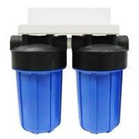 Dual Big Blue Water Filter Housing w/Bracket 10