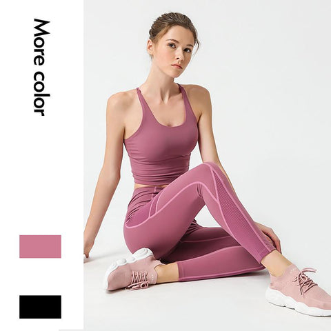 Yoga Outfits Sports Bra and Leggings Set Tracksuits 2 Piece