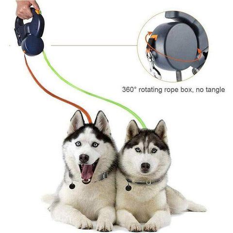 double retractable leash