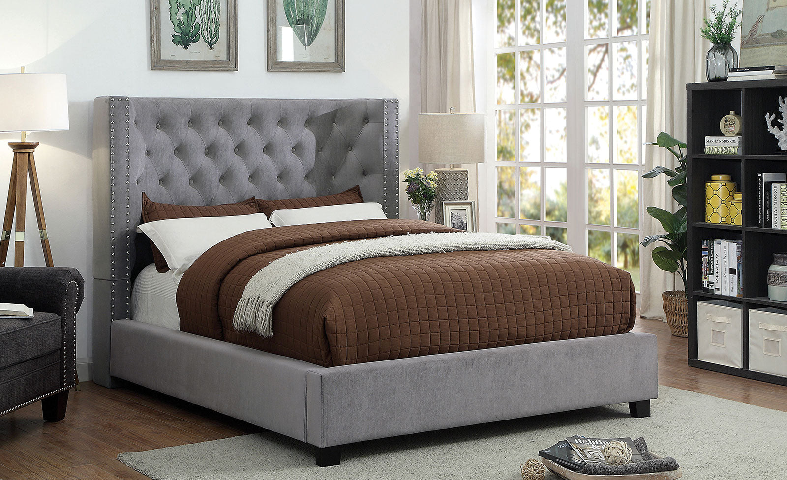 CARLEY E.King Bed, Gray