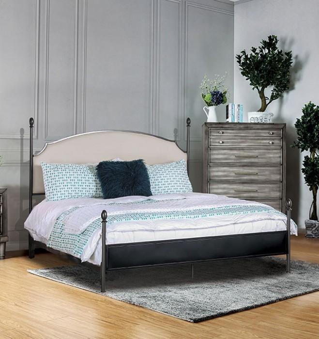 SINEAD Gun Metal/Beige Full Bed