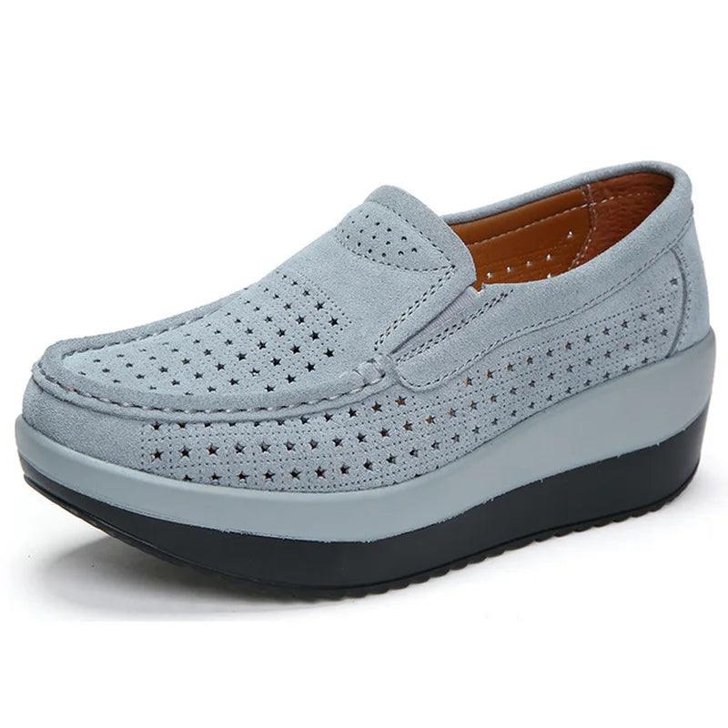 Breathable Casual Flat Platform Stacked Shoes