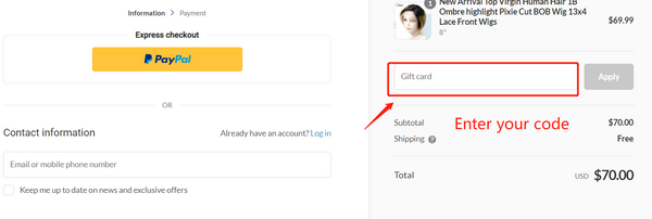Coupon Code Use Tutorial