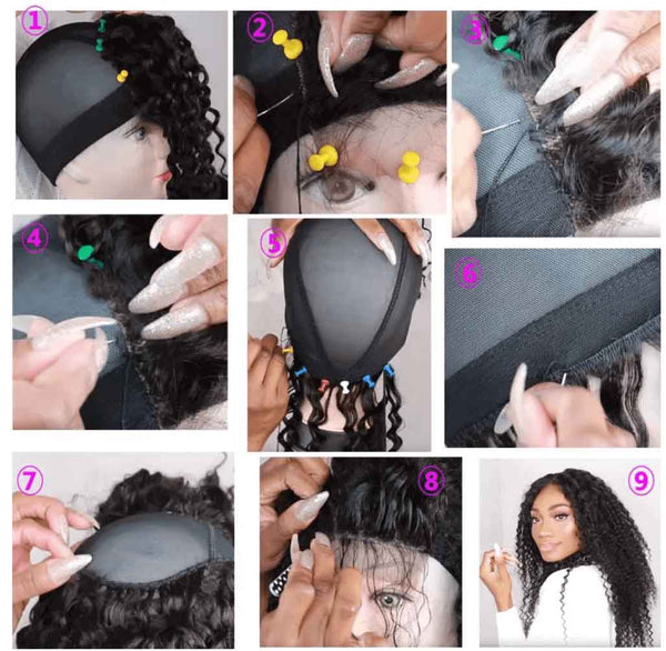 wigs cap human hair wig