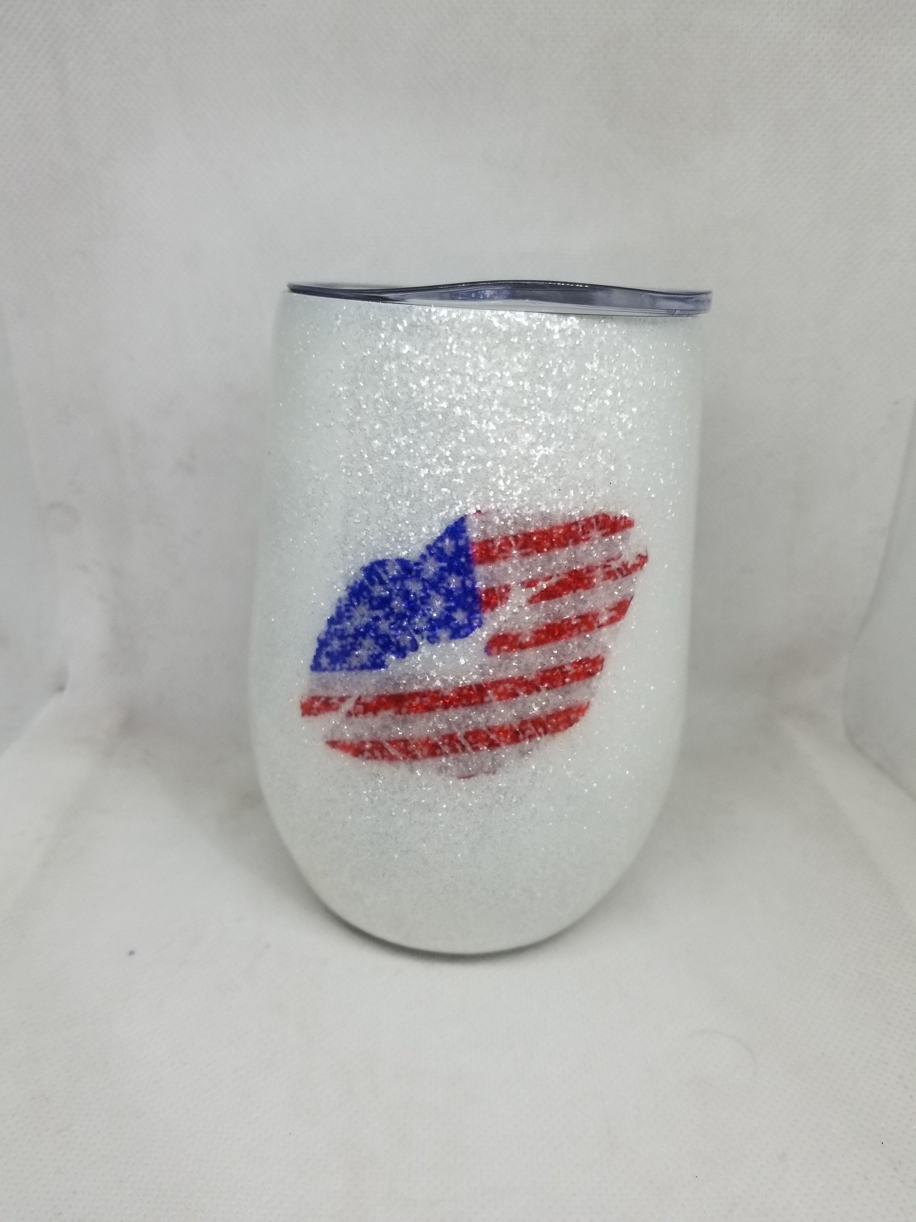 Merica lips wine glass