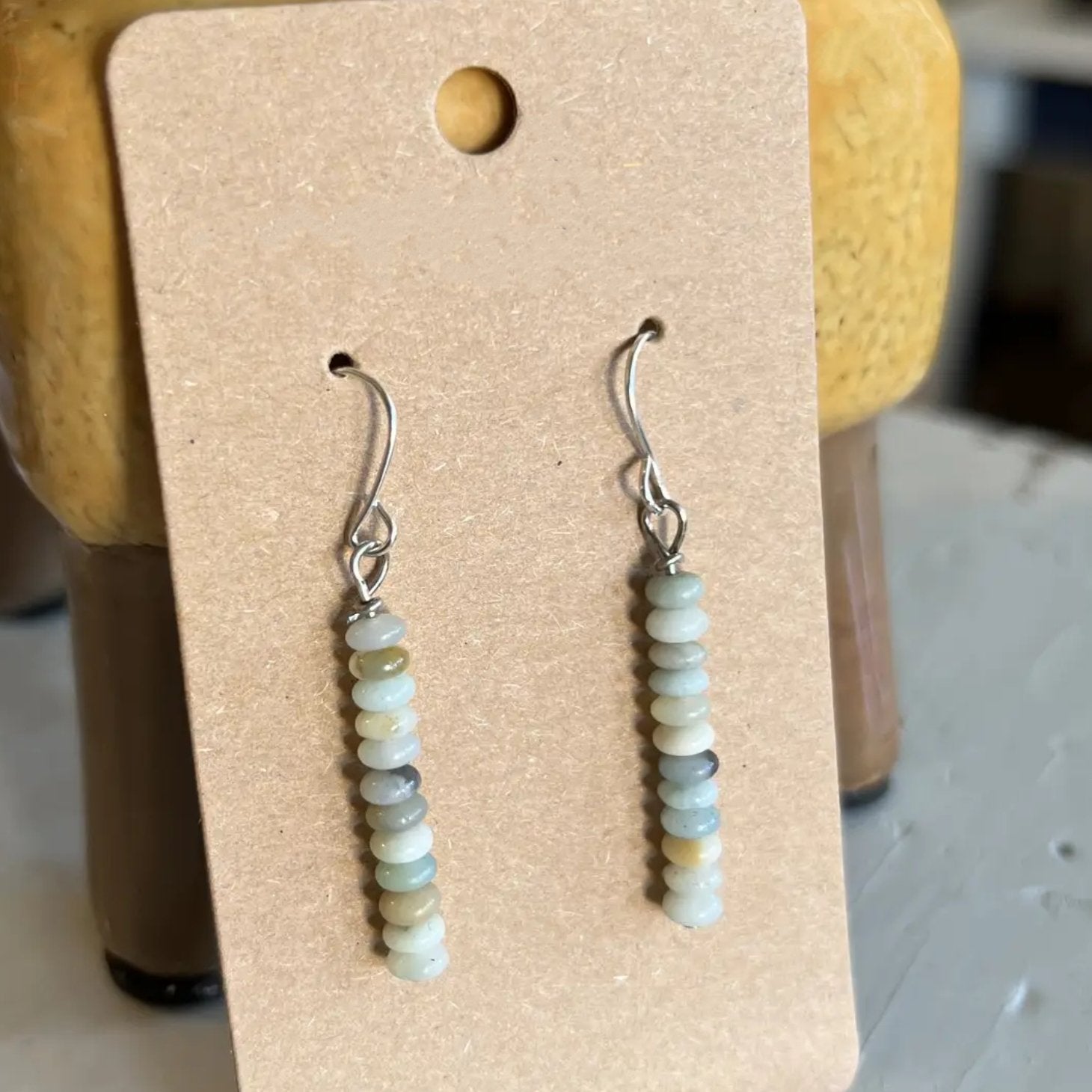 Amazonite Bead Earrings