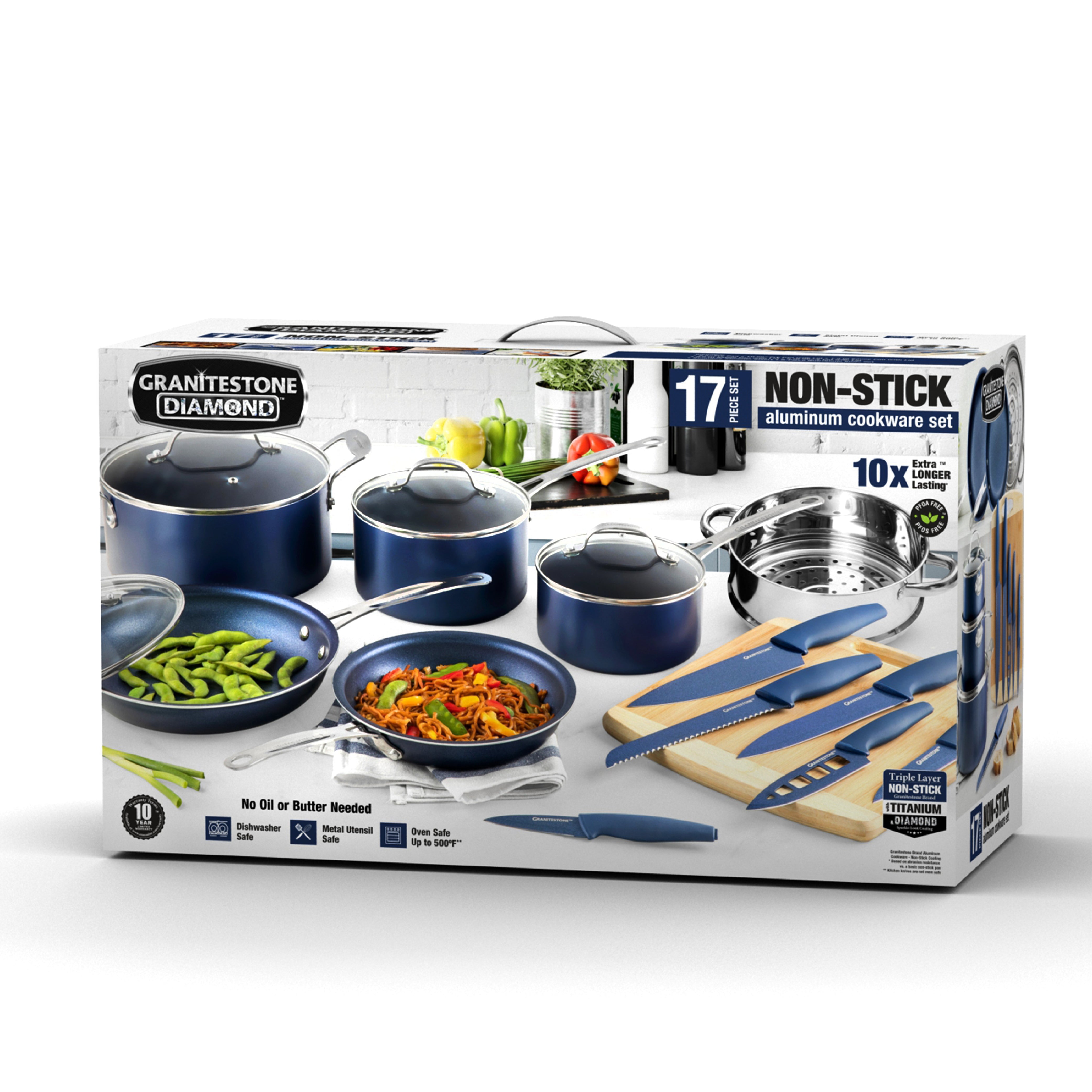 Granitestone 17 PC Prep + Cook Set