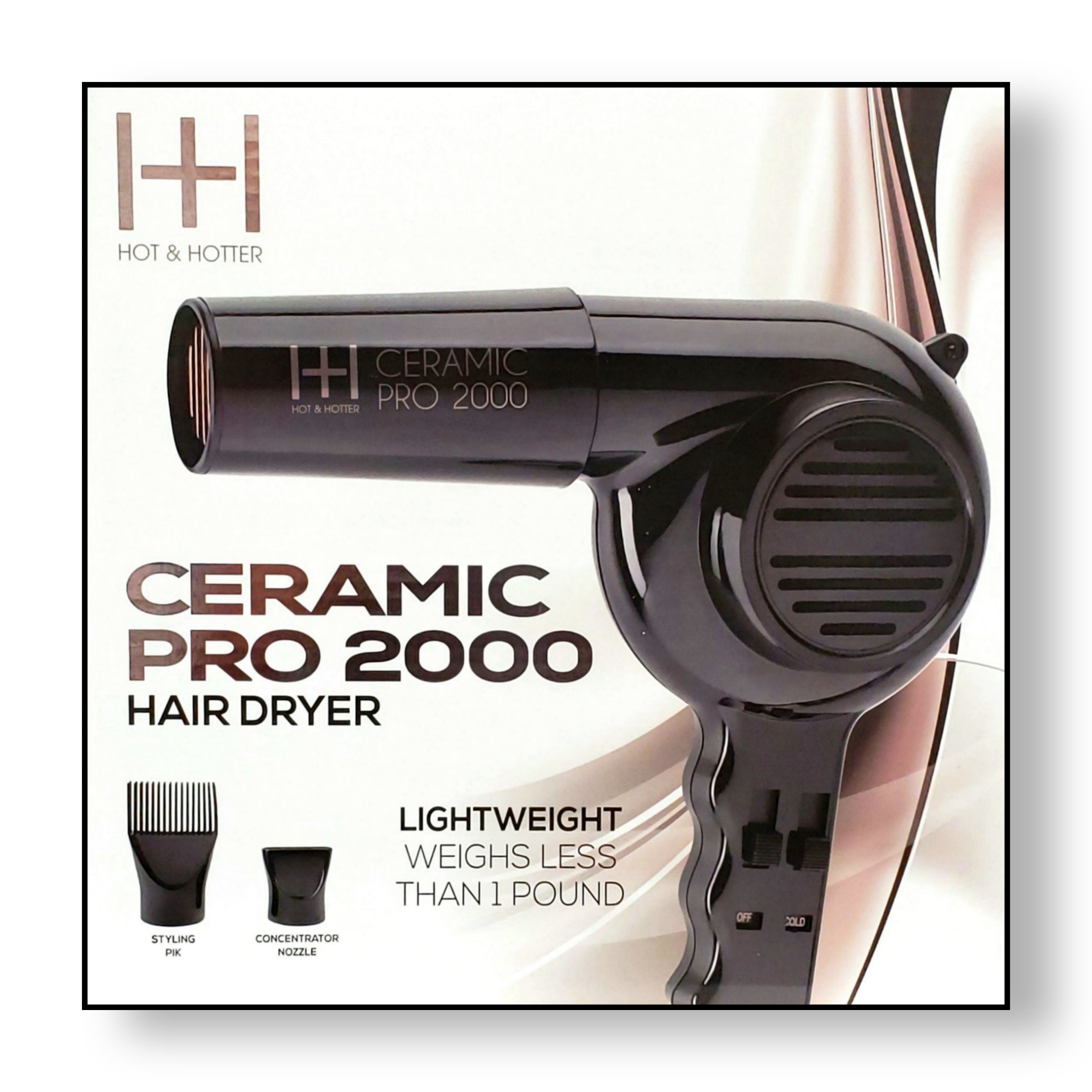 Hot & Hotter Ceramic Pro 2000 Hair Dryer