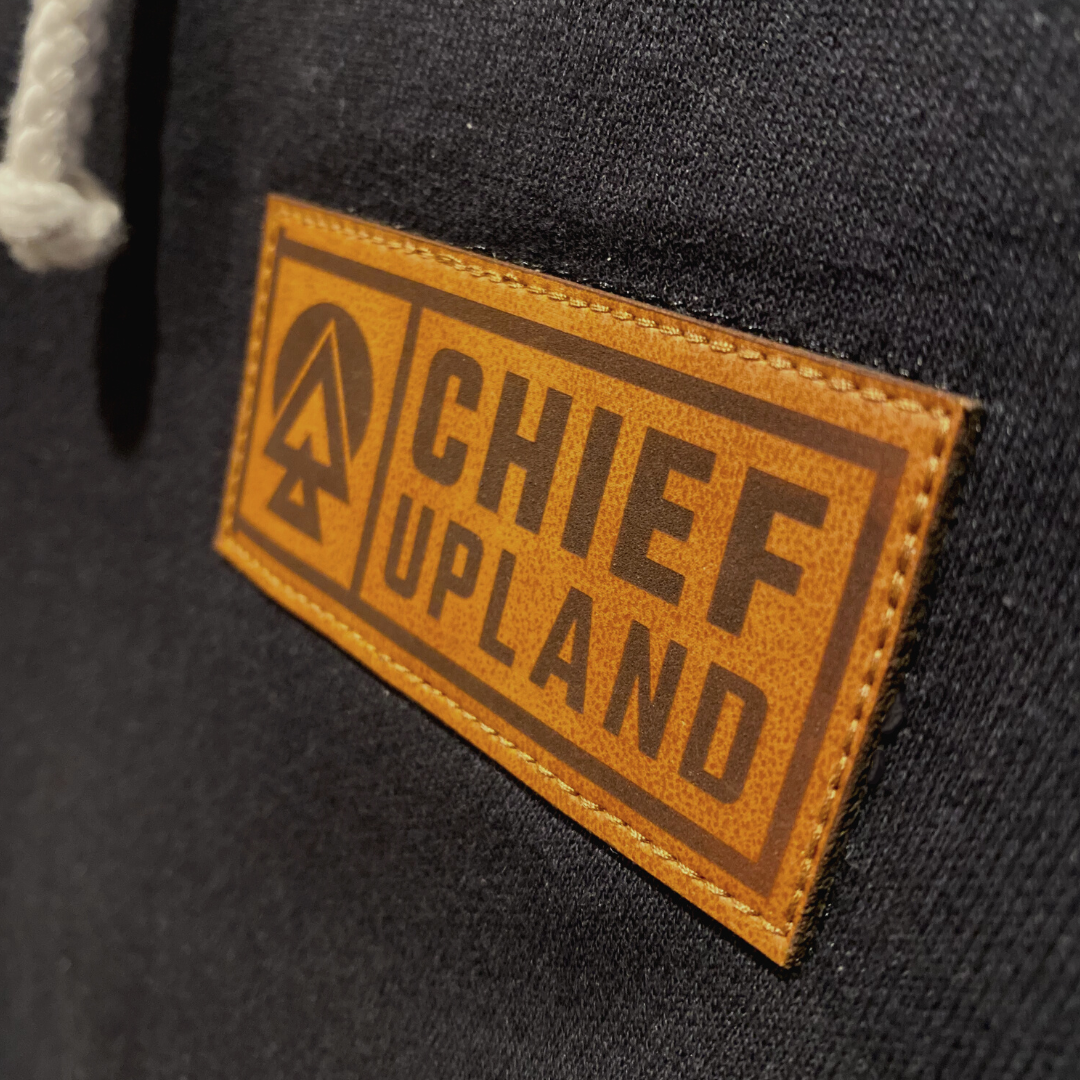 Chief Upland? Leather Patch Hoodie - Black