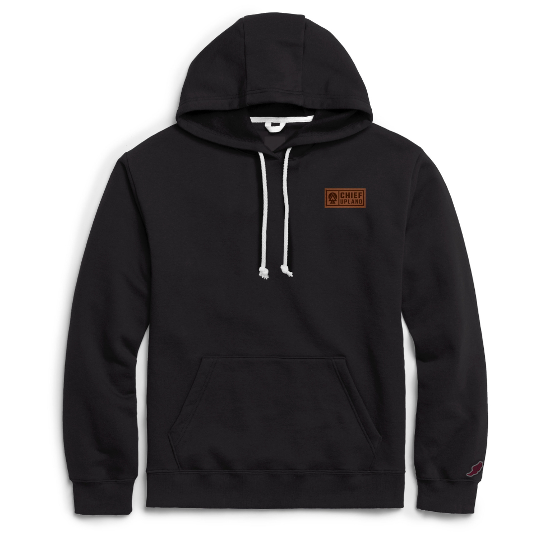 Chief Upland? Leather Patch Hoodie - Black