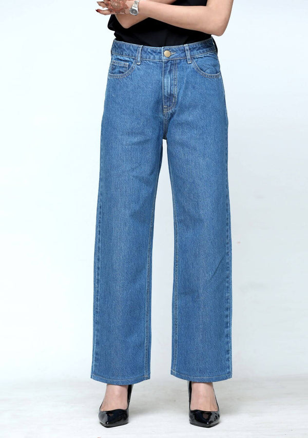 Wide leg jean (straight design) - Women Jeans Pakistan - 999.com.pk – Nine Ninety Nine