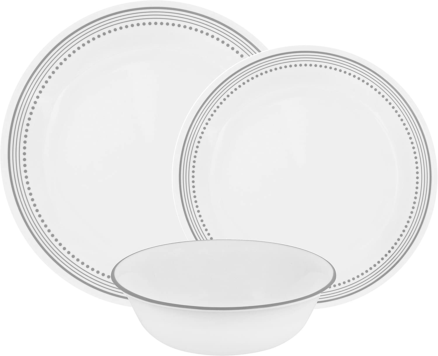 Corelle Mystic Gray 12-piece Dinnerware Set, Service for 4