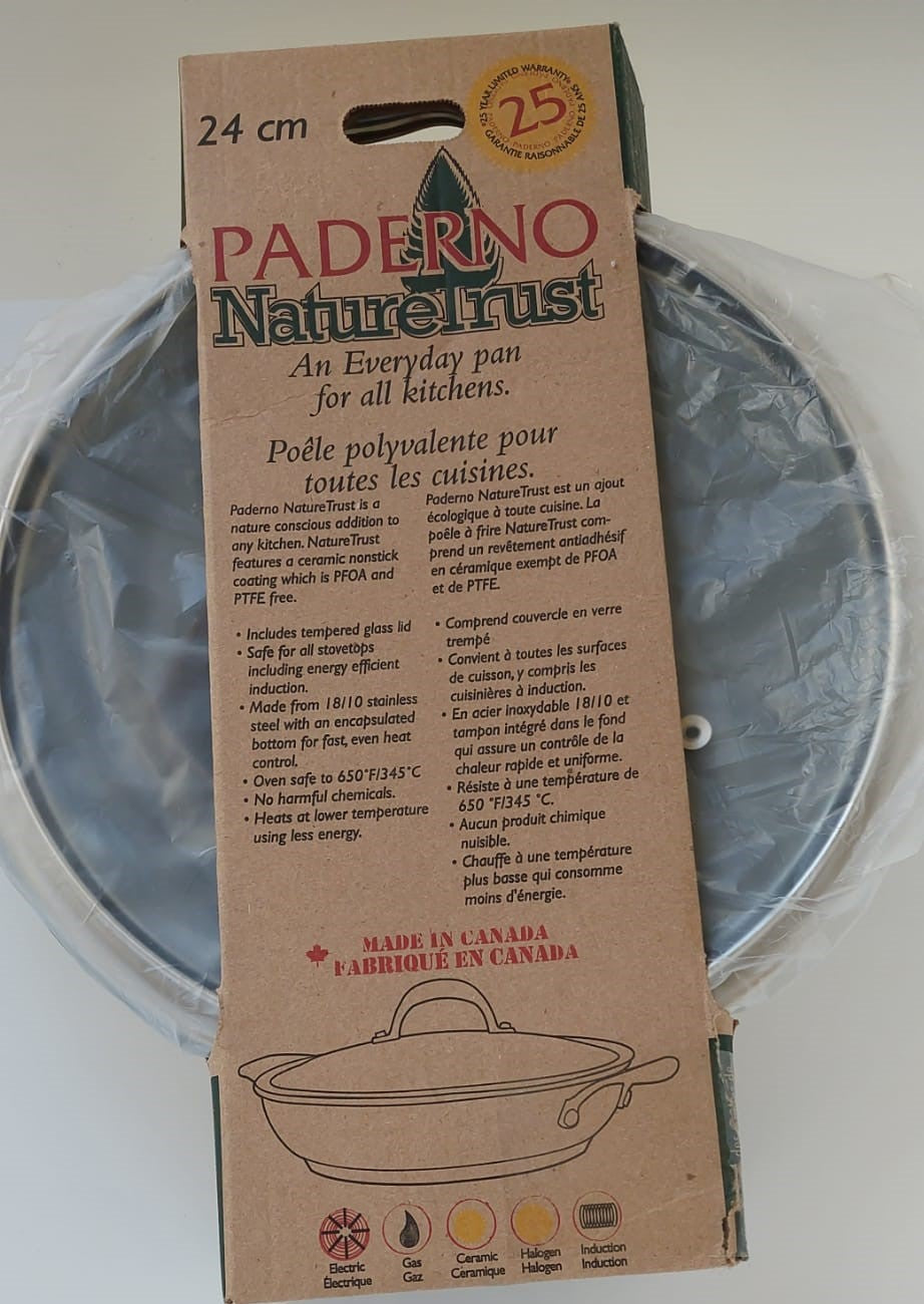 Stainless Steel 24cm Everyday Pan with cover Nature Trust Paderno